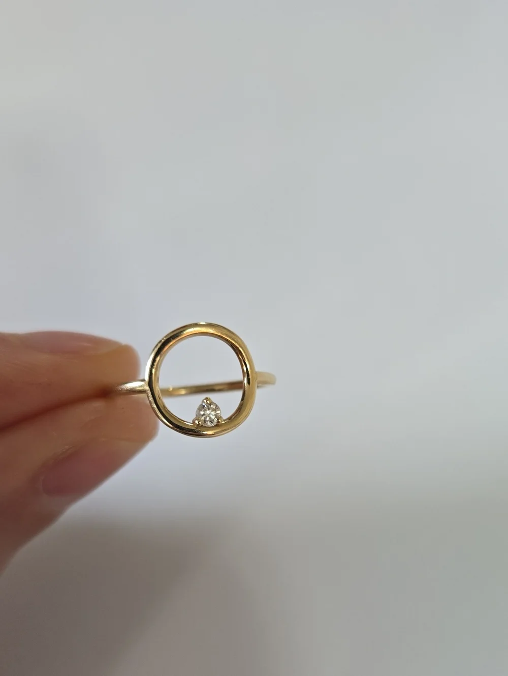 Solid 14k Yellow Gold Natural Diamond Ring